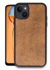 BFS  iPhone 15 Kılıf Aras Deri Kapak - Taba