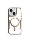 BFS  iPhone 15 Kılıf Boyi Magsafe Silikon Kapak - Kahverengi