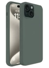 BFS  iPhone 15 Kılıf First Silikon - Koyu Yeşil
