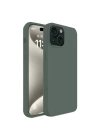 BFS  iPhone 15 Kılıf First Silikon - Koyu Yeşil