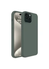 BFS  iPhone 15 Kılıf First Silikon - Koyu Yeşil