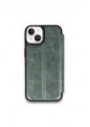 BFS  iPhone 15 Kılıf Flip Cover - Koyu Yeşil