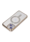 BFS  iPhone 15 Kılıf Joke Simli Magneticsafe Kılıf - Gold