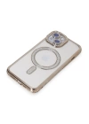 BFS  iPhone 15 Kılıf Joke Simli Magneticsafe Kılıf - Gold