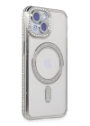 BFS  iPhone 15 Kılıf Joke Simli Magneticsafe Kılıf - Gümüş