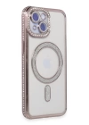 BFS  iPhone 15 Kılıf Joke Simli Magneticsafe Kılıf - Pembe