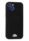 BFS  iPhone 15 Kılıf Kelvin Kartvizitli Silikon - Siyah
