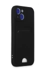 BFS  iPhone 15 Kılıf Kelvin Kartvizitli Silikon - Siyah