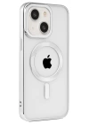 BFS  iPhone 15 Kılıf Kronos Magsafe Kapak - Gümüş
