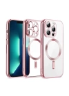 BFS  iPhone 15 Kılıf Kross Magneticsafe Kapak - Pembe