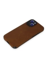 BFS  iPhone 15 Kılıf Loop Deri Silikon - Kahverengi