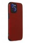 BFS  iPhone 15 Kılıf Loop Deri Silikon - Kırmızı