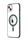 BFS  iPhone 15 Kılıf  Magneticsafe Standlı Kapak - Köknar Yeşili