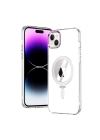BFS  iPhone 15 Kılıf  Magneticsafe Standlı Kapak - Şeffaf