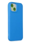 BFS  iPhone 15 Kılıf Nano içi Kadife Silikon - Mavi