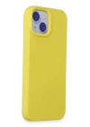 BFS  iPhone 15 Kılıf Nano içi Kadife Silikon - Sarı