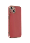 BFS  iPhone 15 Kılıf Volet Silikon - Kırmızı