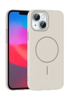 BFS  iPhone 15 Plus Broş Magsafe Kapak - Krem