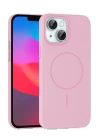 BFS  iPhone 15 Plus Broş Magsafe Kapak - Pembe
