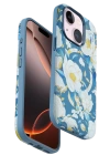 BFS  iPhone 15 Plus Flower Series Magsafe Kapak - Mavi