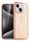 BFS  iPhone 15 Plus Kılıf Glow Magsafe Kapak - Turuncu