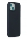 BFS iPhone 15 Plus Kılıf Nano içi Kadife Silikon - Lacivert