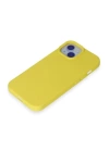 BFS  iPhone 15 Plus Kılıf Nano içi Kadife Silikon - Sarı