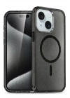 BFS  iPhone 15 Plus Kılıf Star Magsafe Kapak - Siyah