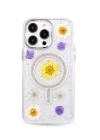 BFS  iPhone 15 Pro Flower Magsafe Kapak - Sarı