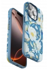 BFS  iPhone 15 Pro Flower Series Magsafe Kapak - Mavi