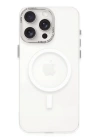 BFS  iPhone 15 Pro Kılıf Anka PC Magneticsafe Sert Metal Kapak - Şeffaf