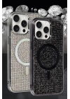 BFS  iPhone 15 Pro Kılıf Diamond Magsafe Kapak - Rainbow