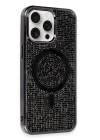 BFS  iPhone 15 Pro Kılıf Diamond Magsafe Kapak - Siyah