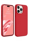BFS  iPhone 15 Pro Kılıf First Silikon - Kırmızı