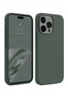 BFS  iPhone 15 Pro Kılıf First Silikon - Koyu Yeşil