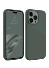 BFS  iPhone 15 Pro Kılıf First Silikon - Koyu Yeşil