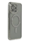BFS  iPhone 15 Pro Kılıf Joke Simli Magneticsafe Kılıf - Gri