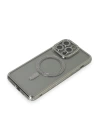 BFS  iPhone 15 Pro Kılıf Joke Simli Magneticsafe Kılıf - Gri