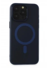 BFS  iPhone 15 Pro Kılıf Lodos Magneticsafe Mat Kapak - Mavi