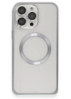 BFS  iPhone 15 Pro Kılıf Metal Bumper Magneticsafe Kapak - Gri