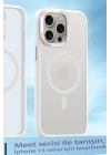 BFS  iPhone 15 Pro Kılıf Radyant Magsafe Kapak - Beyaz