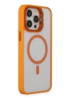 BFS  iPhone 15 Pro Kılıf Roblox Lens Magsafe Standlı Kapak - Turuncu
