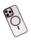 BFS  iPhone 15 Pro Kılıf Room Magneticsafe Silikon - Derin Mor