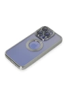 BFS  iPhone 15 Pro Kılıf Slot Silikon - Gümüş