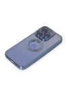BFS  iPhone 15 Pro Kılıf Slot Silikon - Sierra Blue
