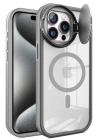 BFS iPhone 15 Pro Kılıf Teleskop Lens Magsafe Silikon Kapak - Titan Gri