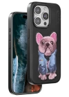 BFS  iPhone 15 Pro Max Cute Desenli Kapak - Siyah