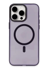 BFS  iPhone 15 Pro Max Kılıf Anka PC Magneticsafe Sert Metal Kapak - Mor