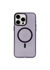 BFS  iPhone 15 Pro Max Kılıf Anka PC Magneticsafe Sert Metal Kapak - Mor