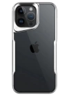 BFS  iPhone 15 Pro Max Kılıf Boyi Silikon Kapak - Gümüş